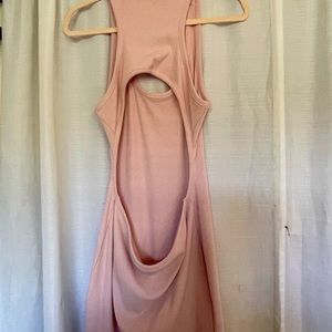 Beautiful pink open back mini dress never been wore